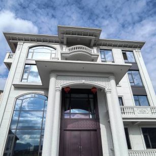 南宁白麻别墅外墙干挂石材效果示例