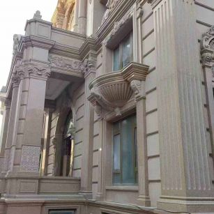 南宁 黄金麻花岗岩光面别墅外墙干挂施工完成