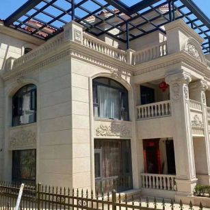 南宁 黄金麻花岗岩荔枝面别墅外墙干挂