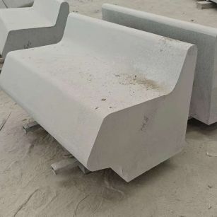 南宁 芝麻白花岗岩异形坐凳，石凳