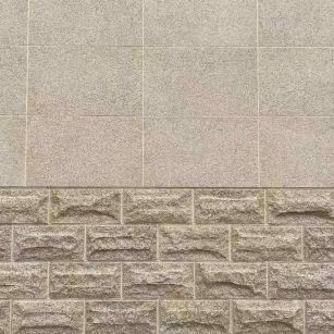 南宁 黄金麻自然面蘑菇石配荔枝面干挂