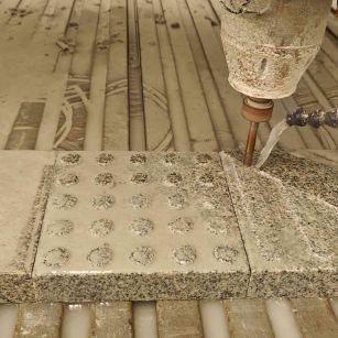 南宁 芝麻白花岗岩石材盲人石、盲道石、盲点石