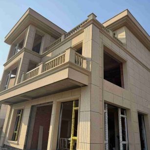 南宁 黄金麻花岗岩石材荔枝面外墙干挂效果展示