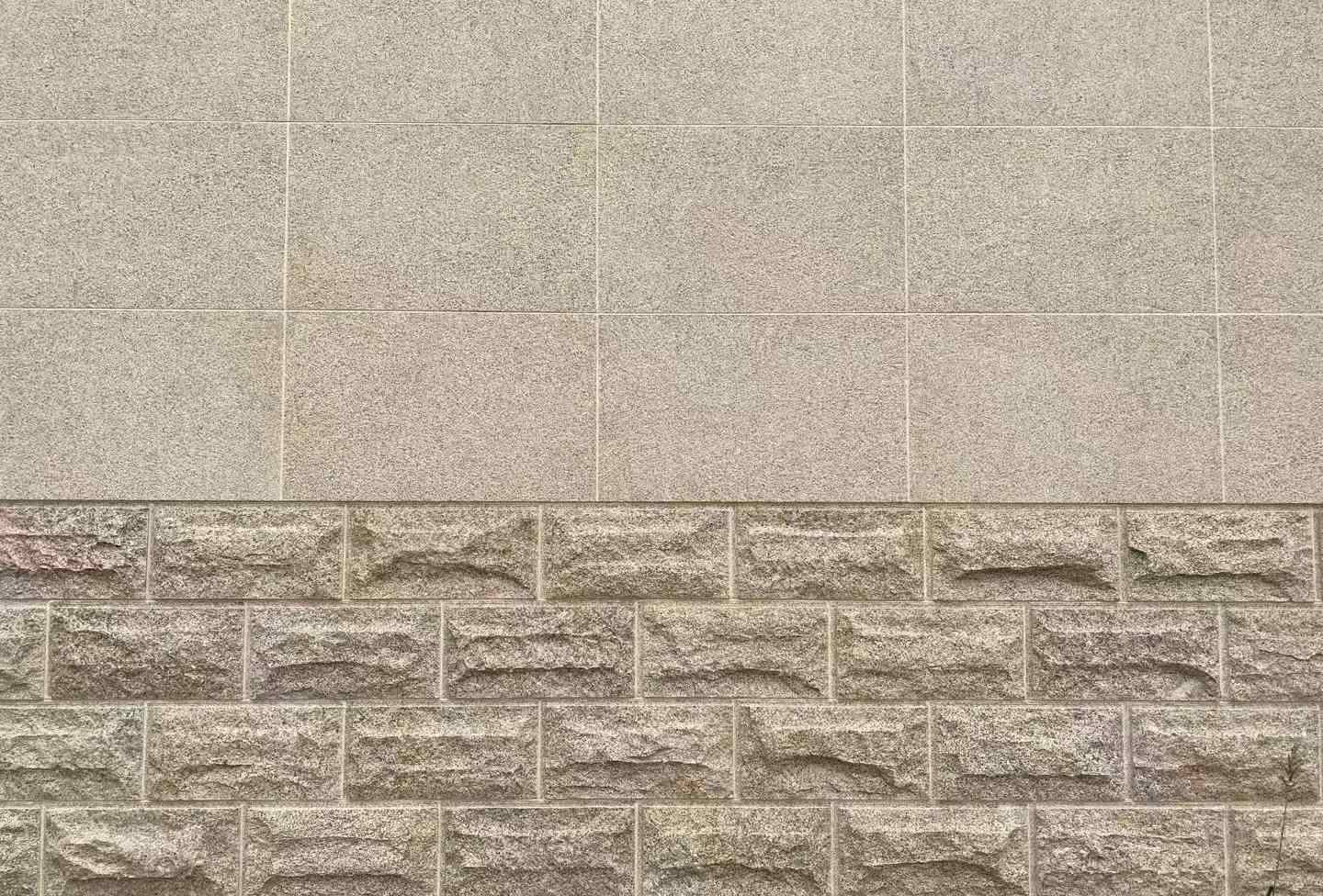 南宁 黄金麻自然面蘑菇石配荔枝面干挂