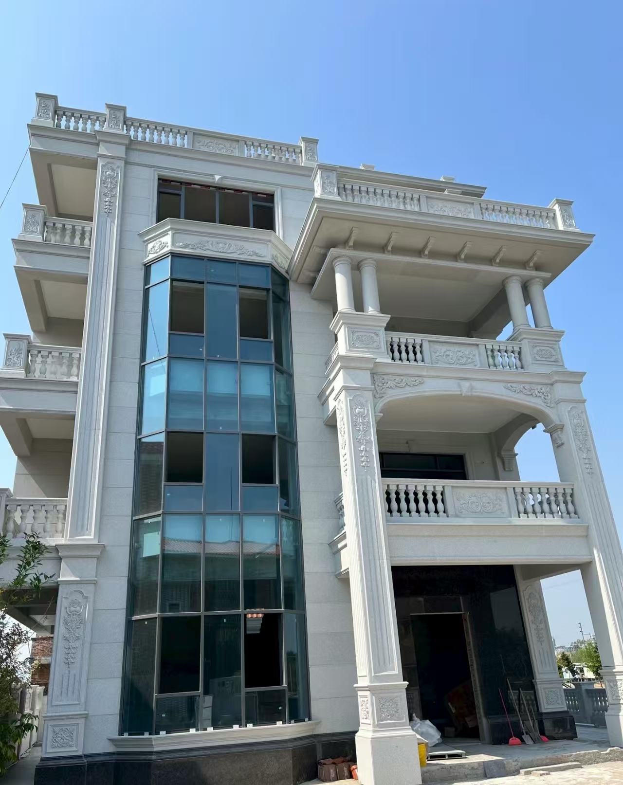 南宁 白麻花岗岩别墅外墙干挂效果展示