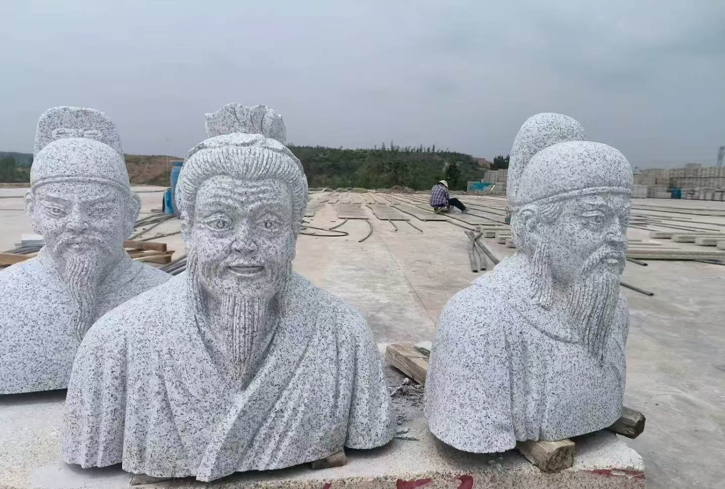 南宁 白麻花岗岩石材人物立体雕刻