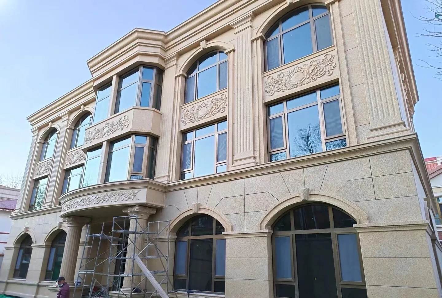 南宁 黄金麻花岗岩别墅外墙干挂