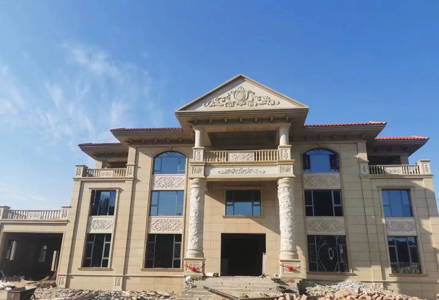 南宁 黄金麻花岗岩别墅外墙干挂